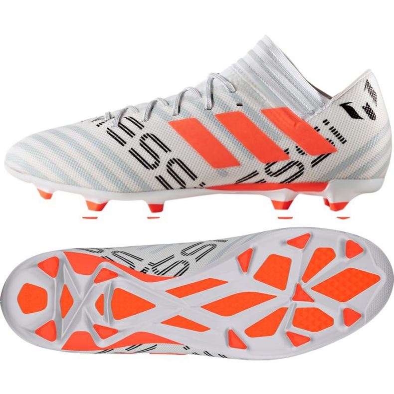 Chaussures de football Adidas Nemeziz Messi 17.3 Fg M CG2965 multicolore blanche Chaussures de football Adidas Nemeziz Messi 17.3 Fg M CG2965 multicolore blanche