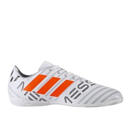Chaussures d'intérieur adidas Nemeziz Messi 17.4 blanc