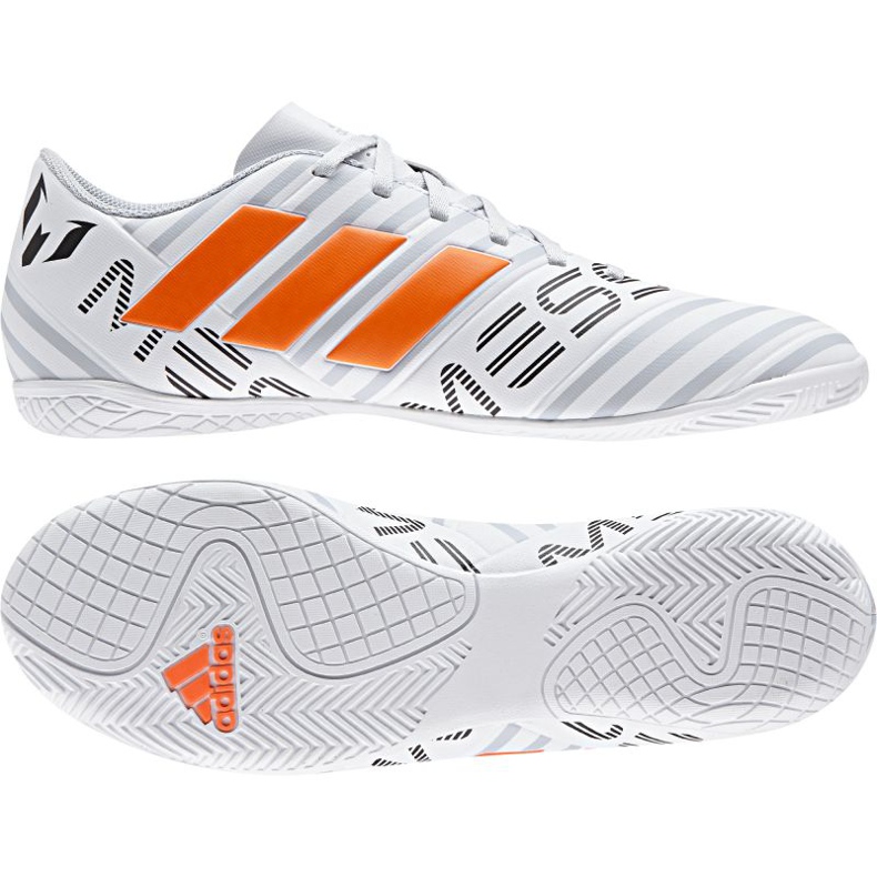 Chaussures d'intérieur adidas Nemeziz Messi 17.4 blanche