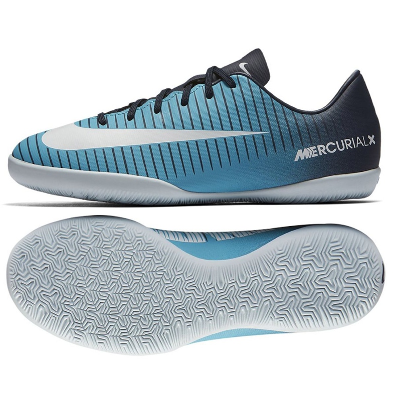 Chaussures d'intérieur Nike Mercurial Vapor Xi Ic Jr 831947-404 bleu