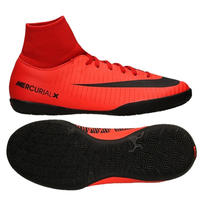 Chaussures d'intérieur Nike MercurialX Victory 6 Df Ic Jr 903599-616 rouge rouge