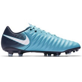 Chaussures de football Nike Tiempo Ligera Iv Fg M 897744-414 bleu
