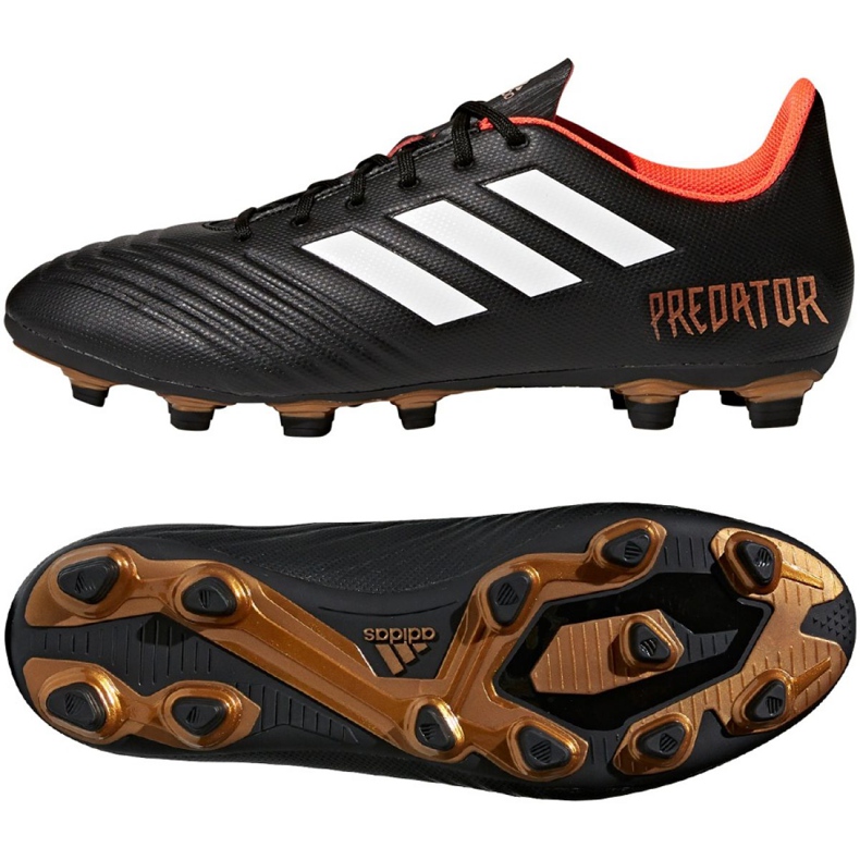 Adidas Predator 18.4 FxG M CP9265 chaussures de football le noir le noir Adidas Predator 18.4 FxG M CP9265 chaussures de football le noir le noir
