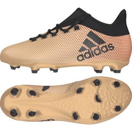 Adidas X 17.1 Fg Jr CP8977 chaussures de football d'or Adidas X 17.1 Fg Jr CP8977 chaussures de football d'or