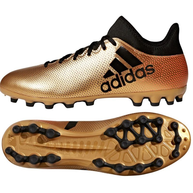 Chaussures de foot Adidas X 17.3 Ag M CP9233 multicolore doré
