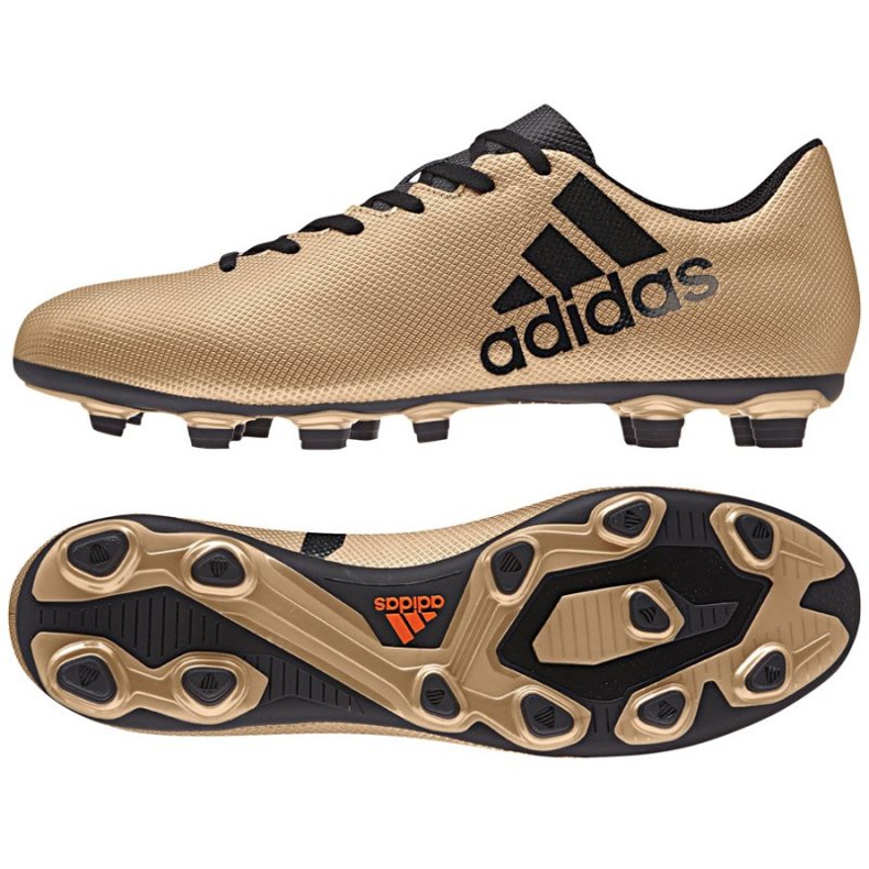 Adidas X 17.4 FxG M CP9195 chaussures de football d'or