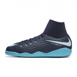 Chaussures d'intérieur Nike HypervenomX Phelon Iii Df Ic Jr 917774-414 multicolore bleu