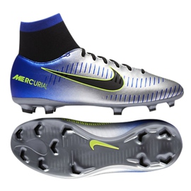 Chaussures de football Nike Mercurial Victory Vi Df Neymar Fg Jr 921486-407 multicolore argent