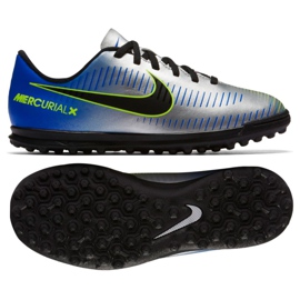 Chaussures de football Nike MercurialX Vortex Iii Neymar Tf Jr 921497-407 multicolore bleu