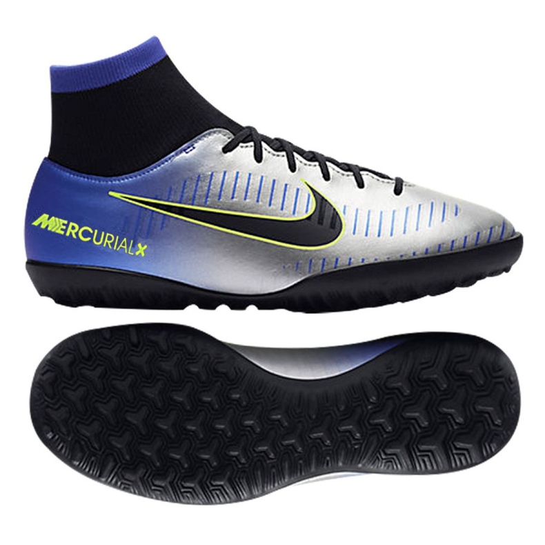 Chaussure Nike MercurialX Jr Victory Vi Neymar Df Tf 921492-407 multicolore gris