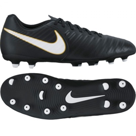 Nike Tiempo Rio Iv Fg M 897759-002 chaussures de football multicolore le noir