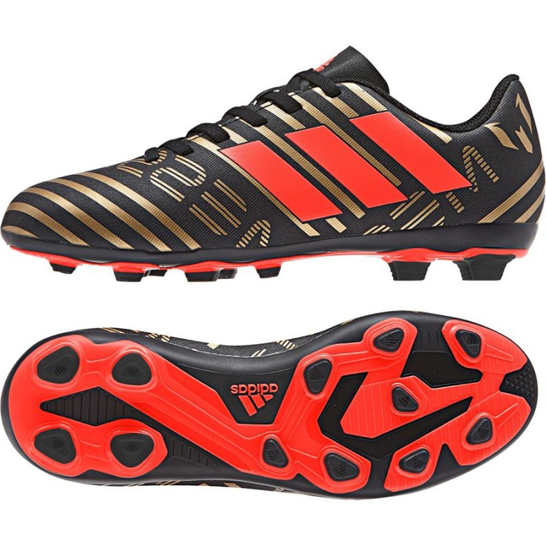 Adidas Nemeziz Messi 17.4 Fg Jr CP9210 chaussures de football multicolore le noir