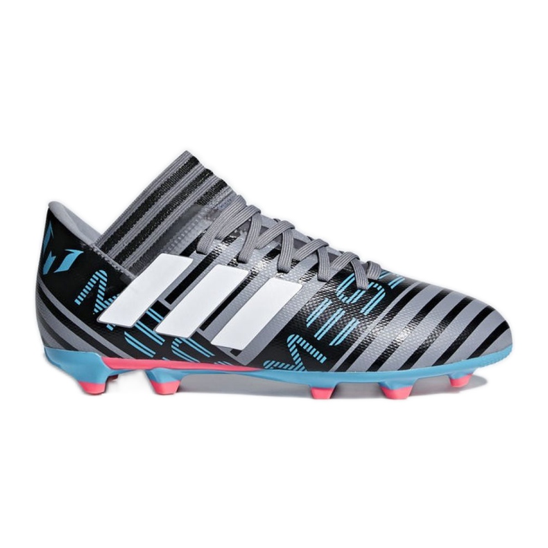 Chaussures de football Adidas Nemeziz Messi 17.3 Fg Jr CP9174 gris le noir