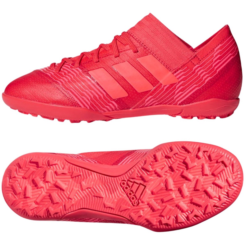 Adidas Nemeziz Tango 17.3 Tf Jr CP9238 chaussures de football multicolore rouge Adidas Nemeziz Tango 17.3 Tf Jr CP9238 chaussures de football multicolore rouge