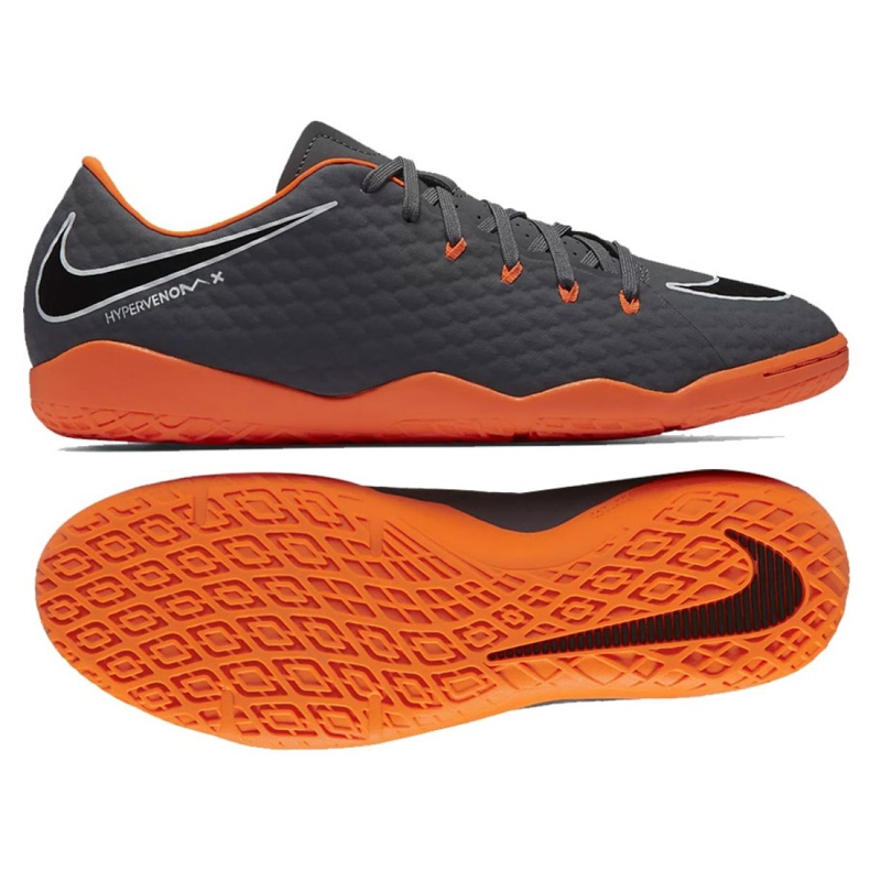 Chaussures de football Nike Hypervenom Phantom 3 Academy Ic M AH7278-081 gris gris