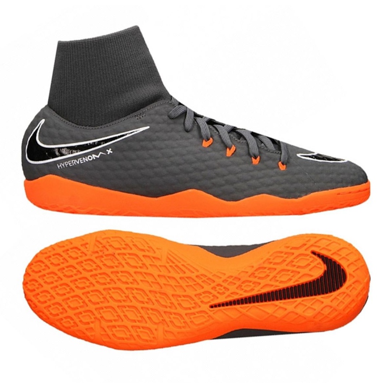 Nike Hypervenom PhantomX 3 Academy Df Ic M AH7274-081 chaussures de football gris gris
