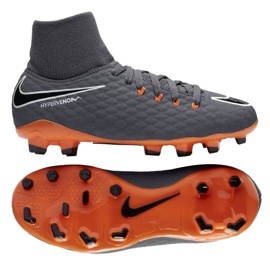 Nike Hypervenom Phantom 3 Academy Df Fg Jr AH7287-081 chaussures de football multicolore gris