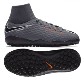 Chaussure de football Nike Hypervenom PhantomX 3 Academy Df Tf Jr AH7293-081 multicolore gris
