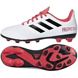 Chaussures de football Adidas Predator 18.4 FxG Jr CP9241 multicolore blanche