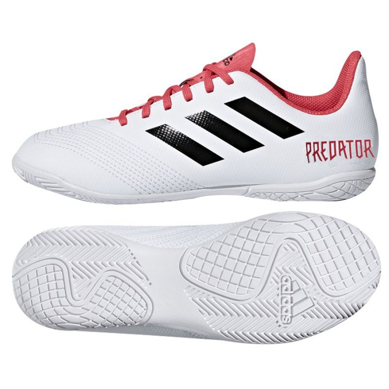 Chaussures d'intérieur adidas Predator Tango 18.4 In Jr CP9103 multicolore blanche