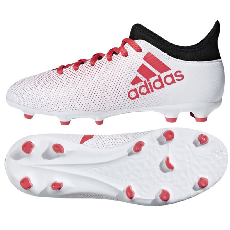 Adidas X 17.3 Fg Jr CP8991 chaussures de football multicolore blanche
