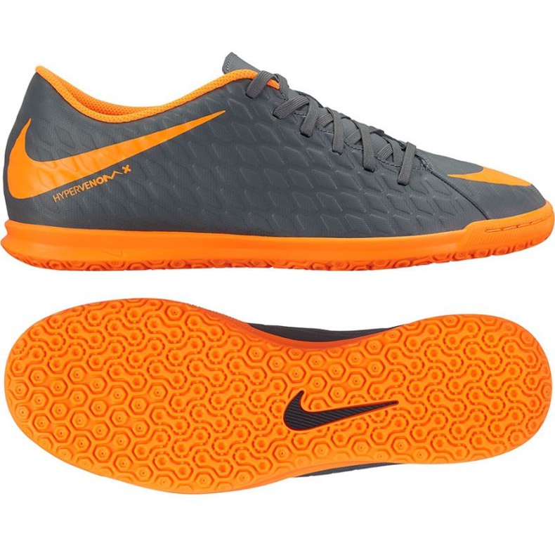 Chaussures d'intérieur Nike Hypervenom PhantomX Iii Club Ic M AH7280-081 multicolore gris