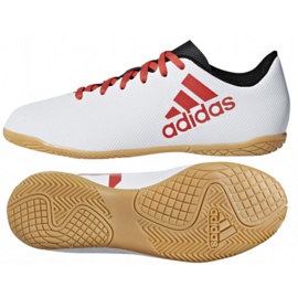 Chaussures d'intérieur adidas X Tango 17.4 IN Jr CP9053 blanc