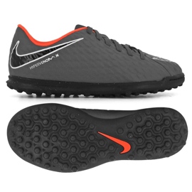 Nike Hypervenom PhantomX 3 Club Tf Jr AH7298-081 chaussures de football gris/argent, orange, gris/argent gris Nike Hypervenom PhantomX 3 Club Tf Jr AH7298-081 chaussures de football gris/argent, orange, gris/argent gris
