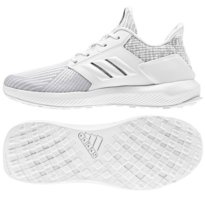 Chaussures running adidas Rapida Run Knit Jr DB0215 blanche