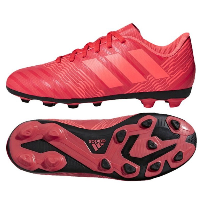 Adidas Nemeziz 17.4 FxG Jr CP9207 chaussures de football rouge rouge