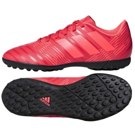Chaussures de foot Adidas Nemeziz Tango 17.4 Tf Jr CP9215 multicolore rouge