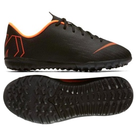 Chaussures de football Nike Mercurial VaporX 12 Academy Gs Tf Jr AH7342-081 noir noir