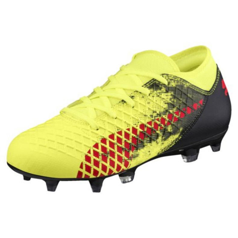 Chaussures de football Puma Furure 18.4 Fg Ag Jr 104346 01 multicolore jaune