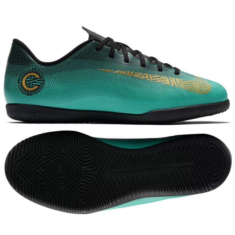 Chaussures de football Nike Mercurial Vaporx 12 Club Gs CR7 Ic Jr AJ3105-390