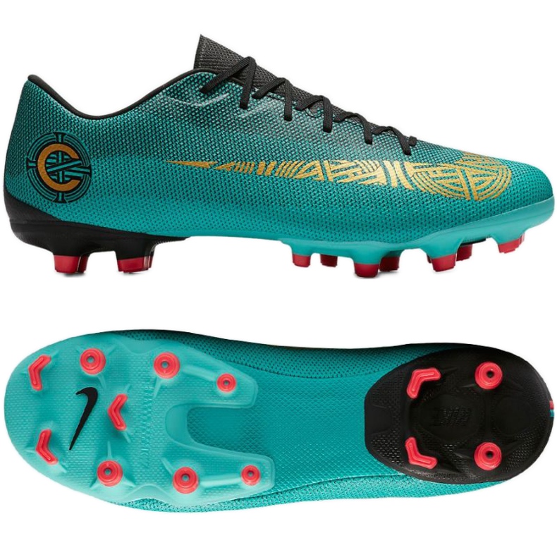 Nike Mercurial Vapor 12 Academy CR7 MG M AJ3721-390 chaussures de football vert