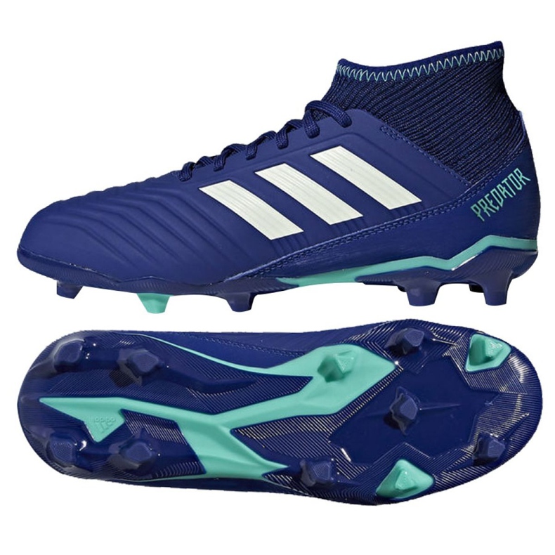 Chaussures de football Adidas Predator 18.3 Fg Junior CP9012 bleu bleu