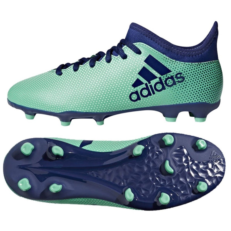 Chaussures de foot Adidas X 17.3 Fg Jr CP8993 multicolore bleu Chaussures de foot Adidas X 17.3 Fg Jr CP8993 multicolore bleu