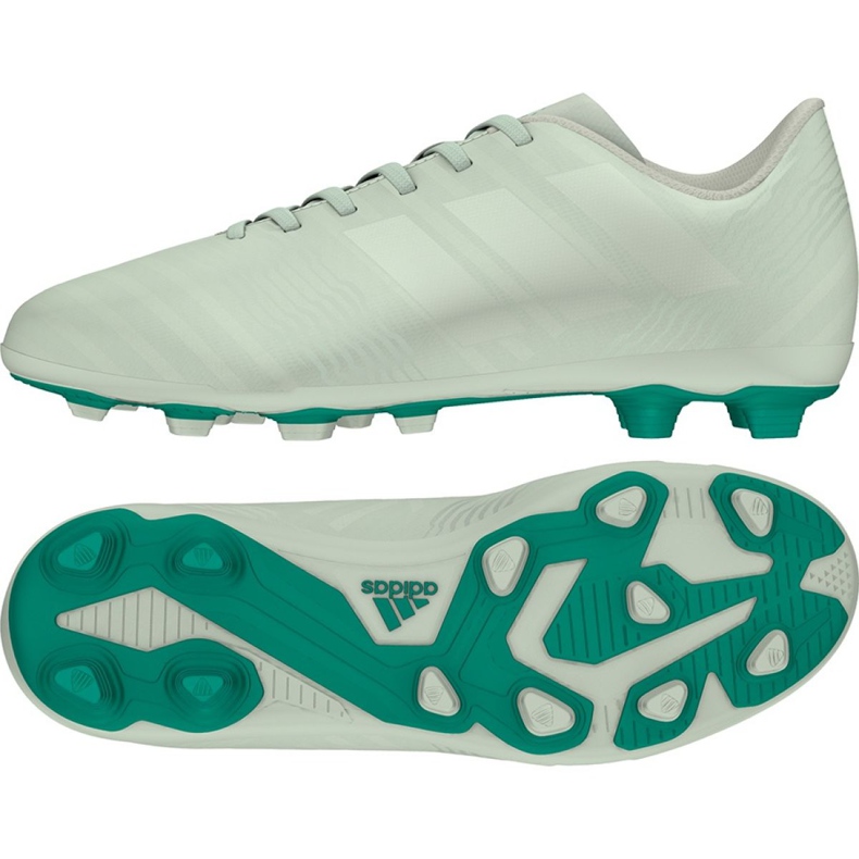 Adidas Nemeziz 17.4 FxG Jr CP9208 chaussures de football multicolore vert Adidas Nemeziz 17.4 FxG Jr CP9208 chaussures de football multicolore vert