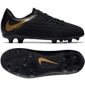 Chaussures de football Nike Hypervenom Phantom 3Club Fg Jr AJ4146-090 noir noir