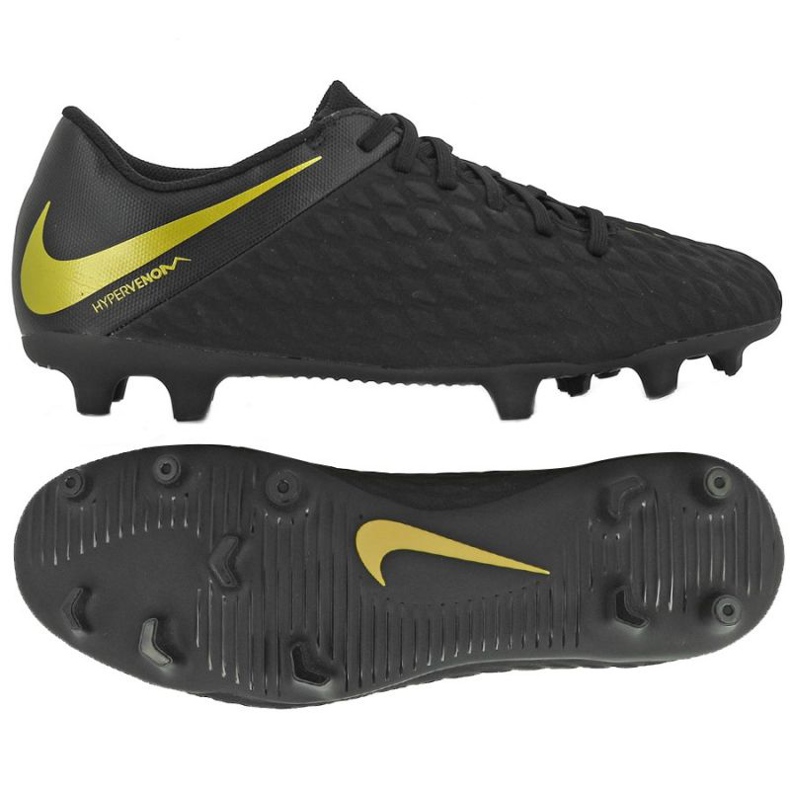 Nike Hypervenom Phantom 3 Club Fg 3 M AJ4145-090 chaussures de football le noir le noir
