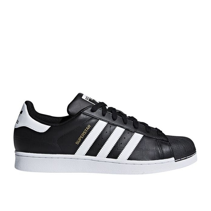 Chaussures Adidas Originals Superstar M AC8557 blanche le noir