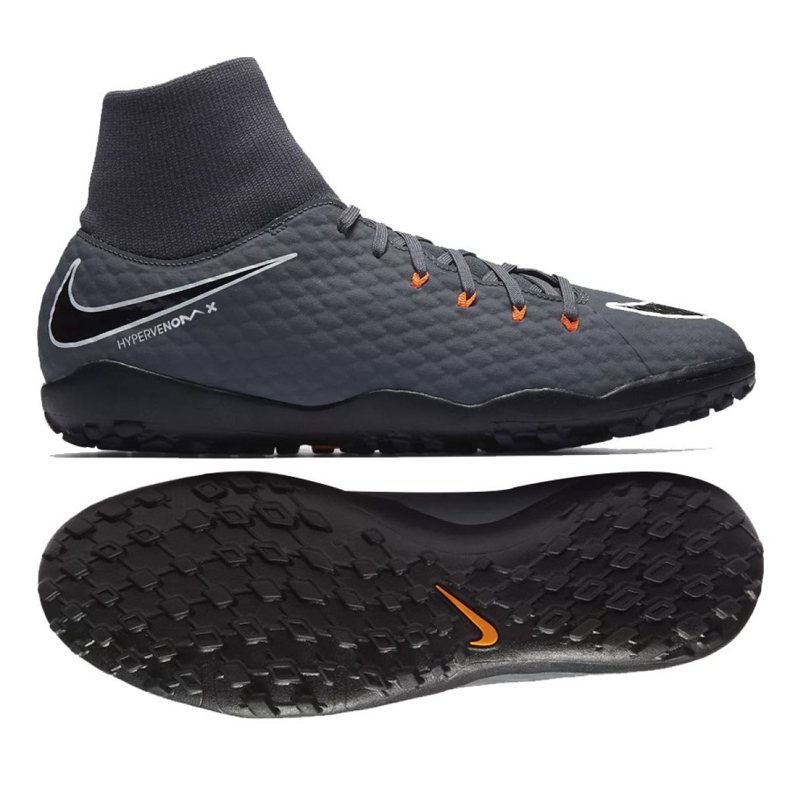 Chaussures de football Nike Hypervenom PhantomX 3 Academy Df Tf M AH7276-081-S gris gris