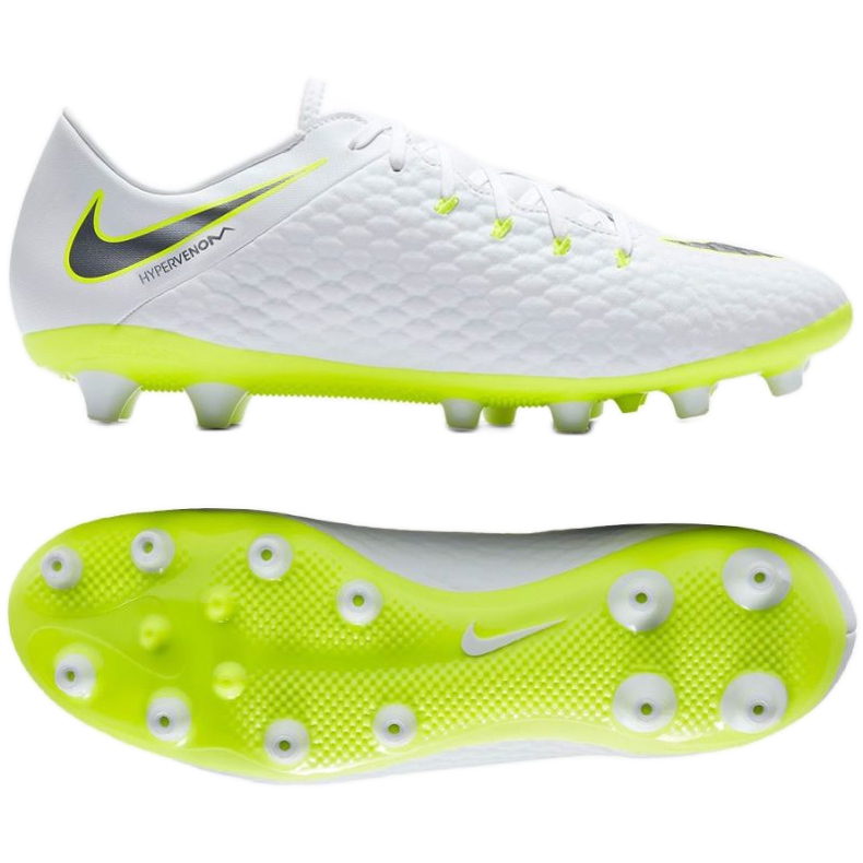 Chaussure de football Nike Hypervenom Phantom 3 Academy Ag Pro M AJ6710-107 blanche blanche