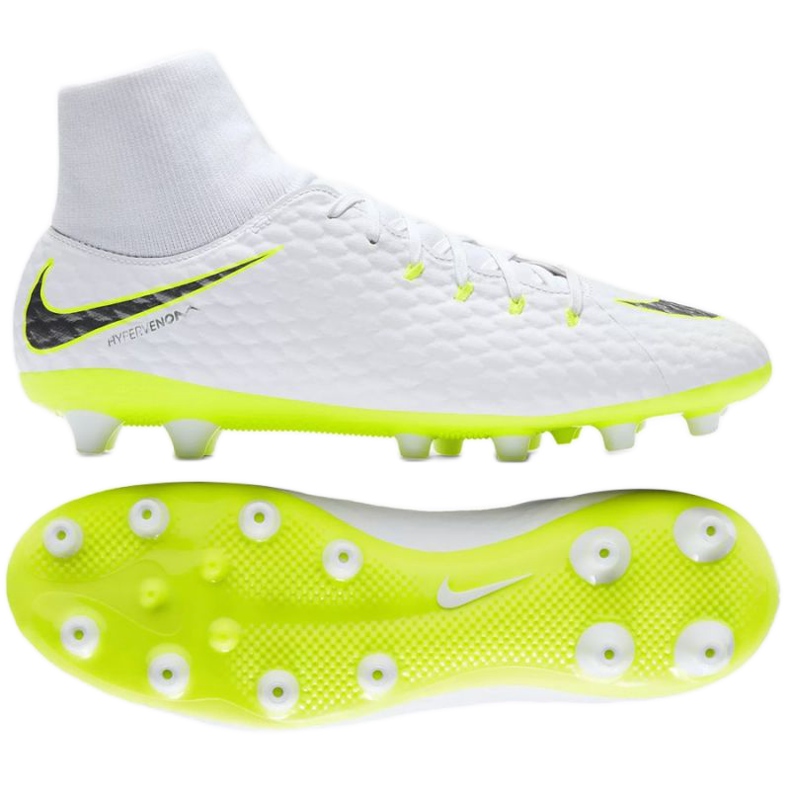 Chaussure de football Nike Hypervenom Phantom 3 Academy DF AG M AH7266-107 blanche