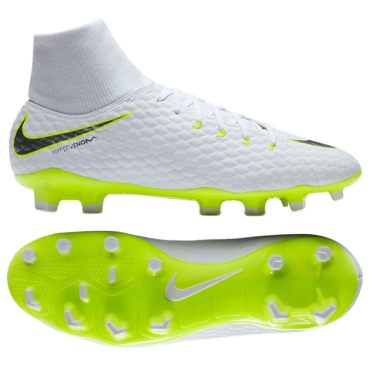 Chaussures de football Nike Hypervenom Phantom 3 Academy Df Fg M AH7268 107 multicolore blanche