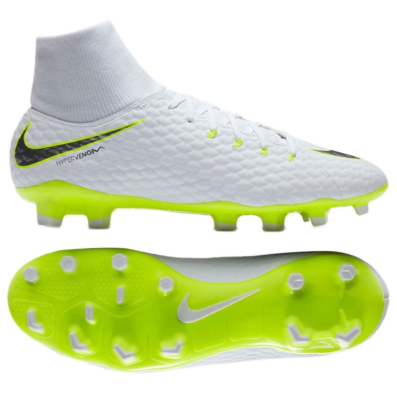 Chaussures de football Nike Hypervenom Phantom 3 Academy Df Fg M AH7268-107 multicolore blanche