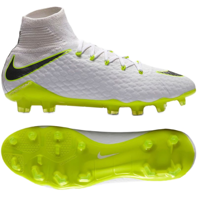 Chaussures de football Nike Hypervenom Phantom 3 Pro Df Fg M AJ3802-107 blanche blanche