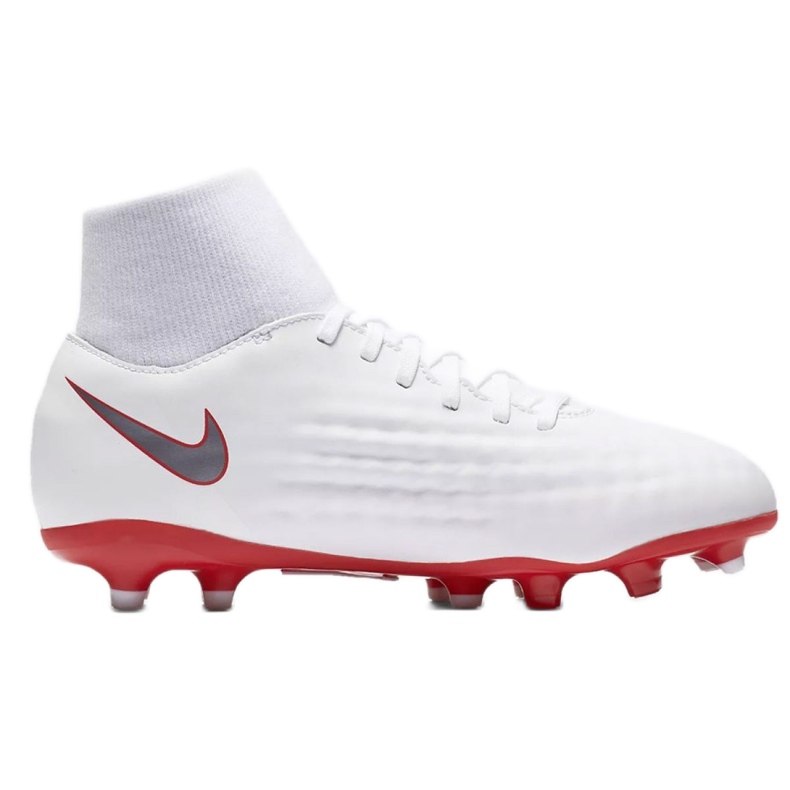 Nike Magista Obra 2 Academy Df Fg Jr AH7313-107 chaussures de football multicolore blanche