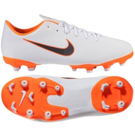 Nike Mercurial Vapor 12 Academy Gs Mg Jr AH7347-107 chaussures de football multicolore blanche