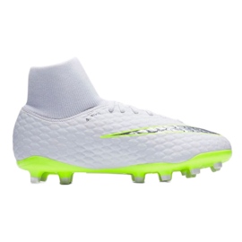 Nike hypervenom Phantom 3 Academy Df Fg Jr AH7287-107 chaussures de football blanc blanc
